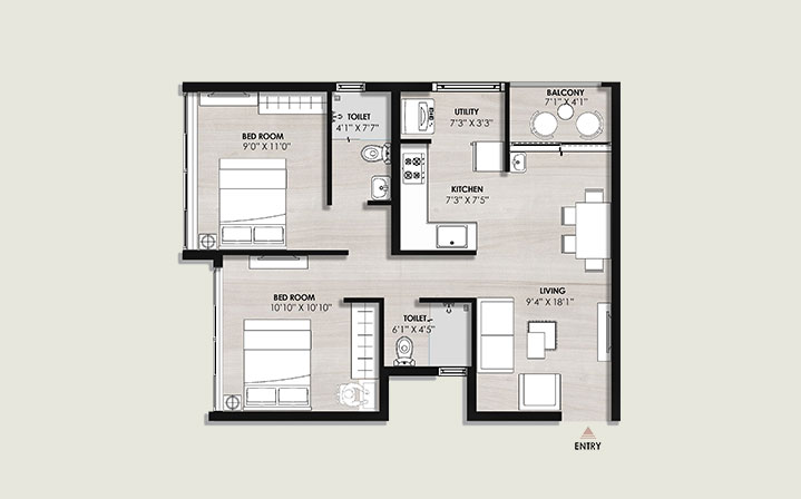 Studio, 1 and 2BHK Homes in Muthukadu VRX Terrace from 79L