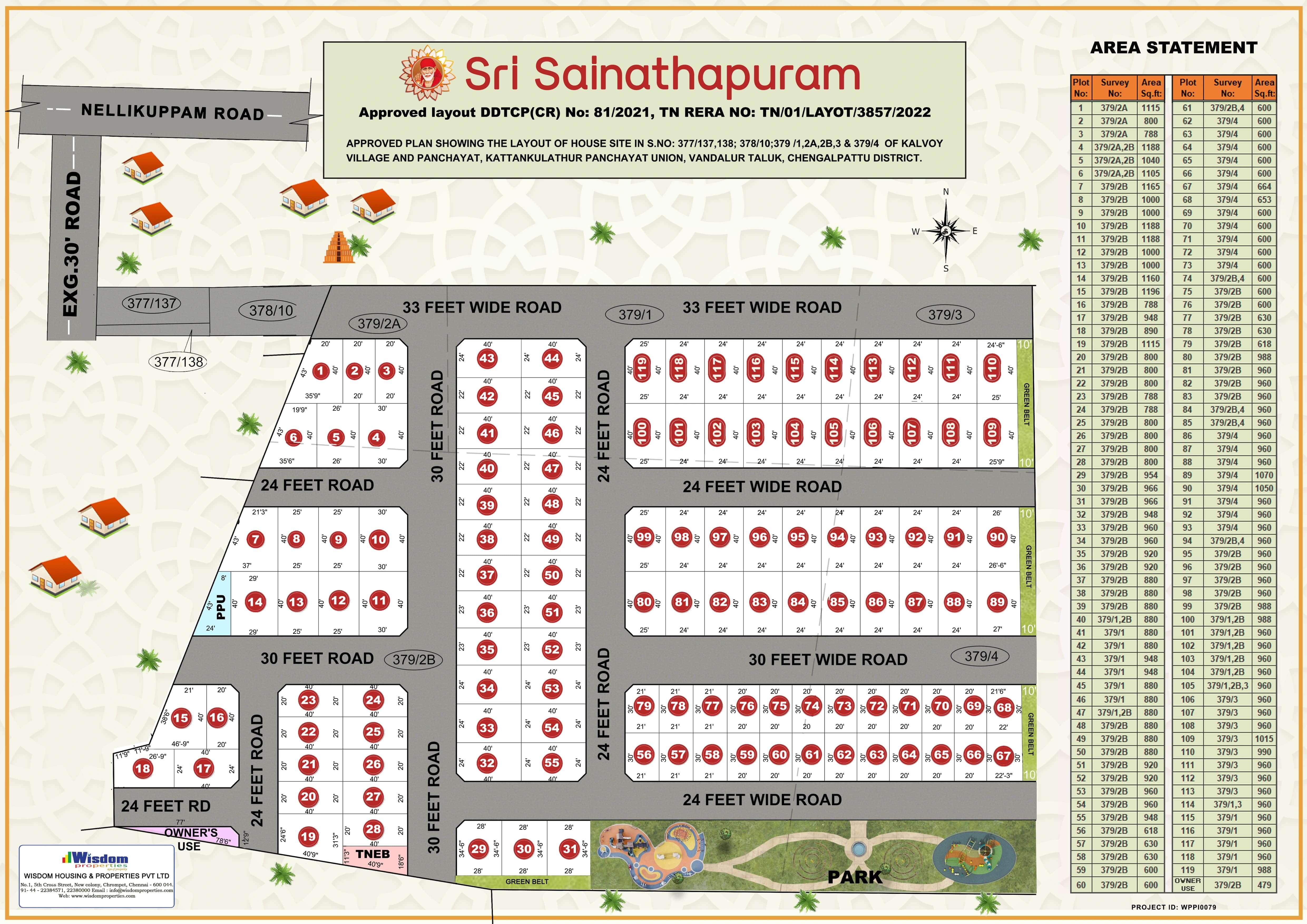 Sri Sainathapuram – Ready-to-Occupy Plots in Guduvanchery | Gated Layout with Parks & Roads
