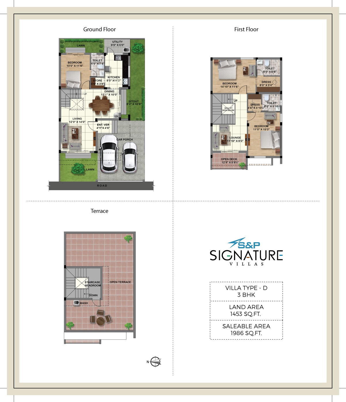 S P Signature Villas for Sale in Tambaram 3 and 4BHK from 1Cr 